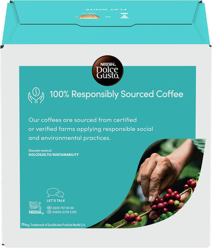 NESCAFÉ DOLCE GUSTO Flat White Coffee Pods 48 - Creamy Milk Coffee Capsules