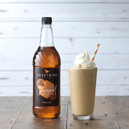 Sweetbird Caramel Syrup 1 Litre - Premium Coffee Syrup for Lattes