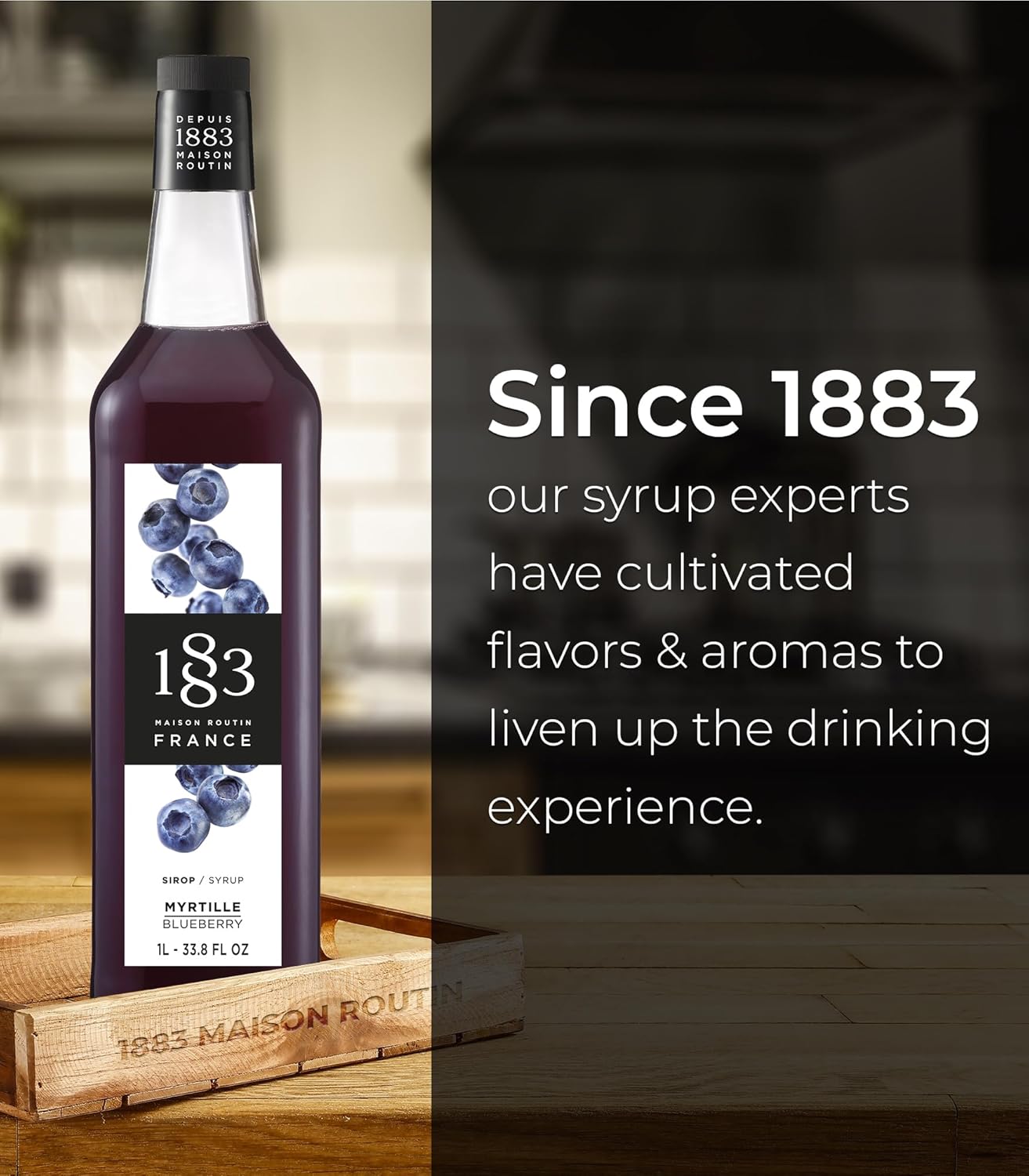 Premium Blueberry Syrup by 1883 Maison Routin - 1L