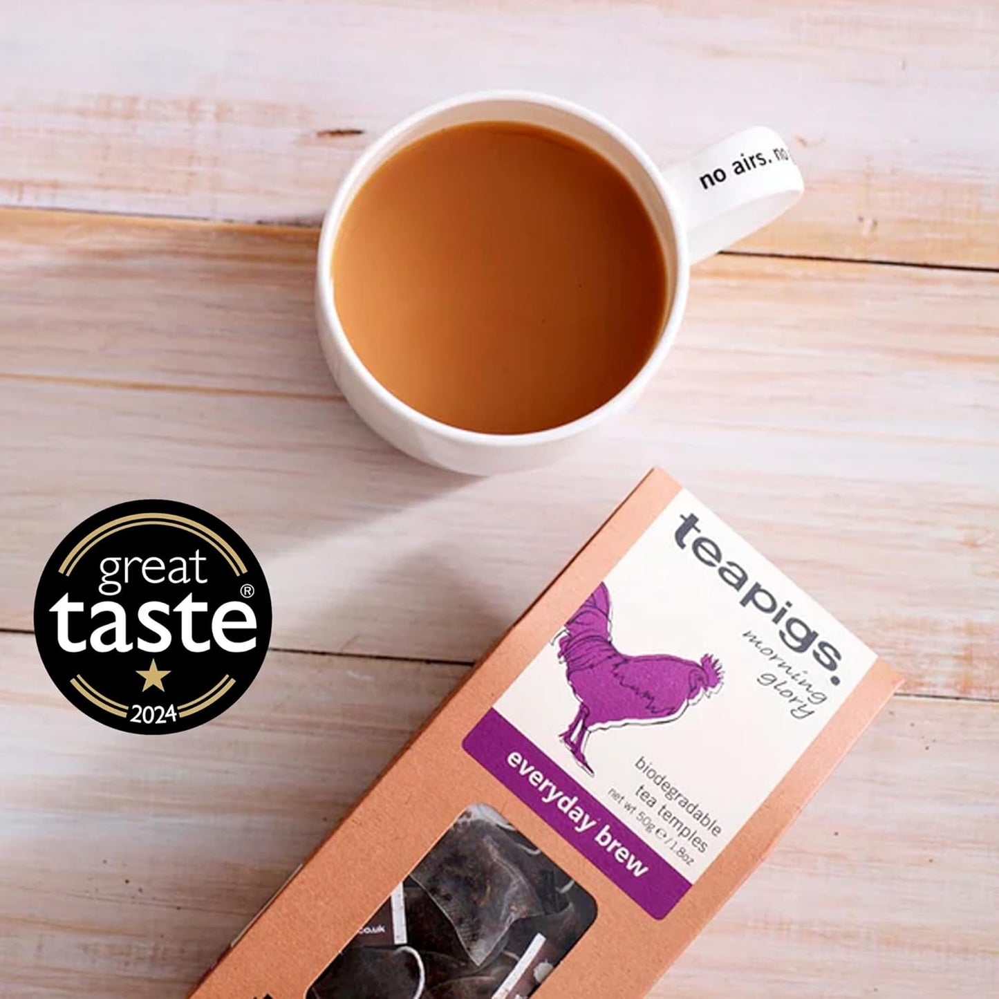 teapigs Everyday Brew Tea - Black Tea Bags Rich and Malty Blend 50 Temples