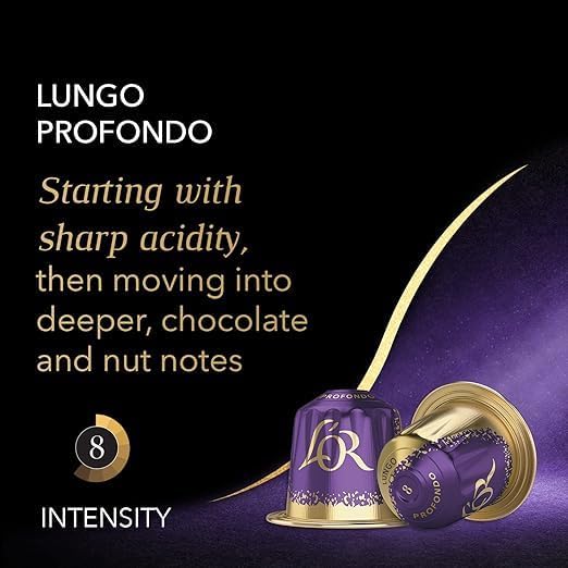 L'OR Espresso Lungo Profondo Coffee Pods x40 Intensity 8 - Nespresso Compatible