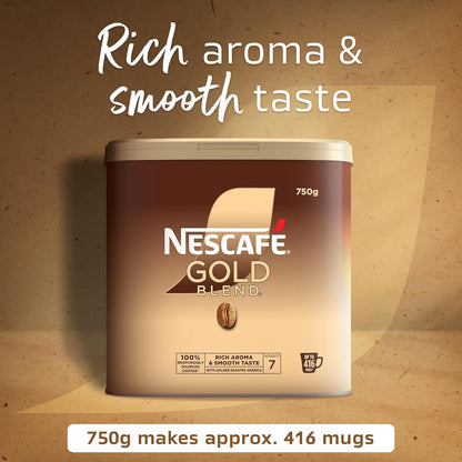 NESCAFÉ Gold Blend Instant Coffee 750g Tin | Premium Freeze-Dried Coffee