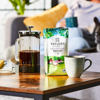 Taylors of Harrogate Lazy Sunday Ground Coffee 200g - Pack of 6 (1.2kg Total)