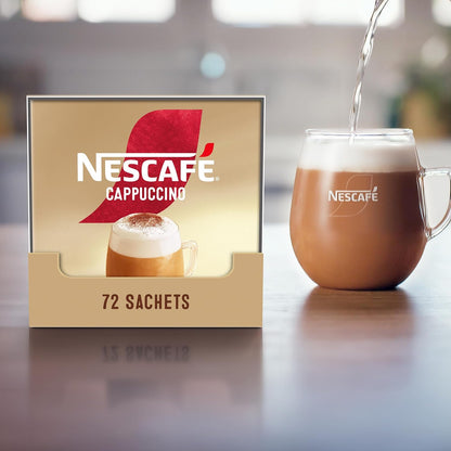 NESCAFÉ Cappuccino Instant Coffee Sachets - 72 x 15.5g (1.1kg)