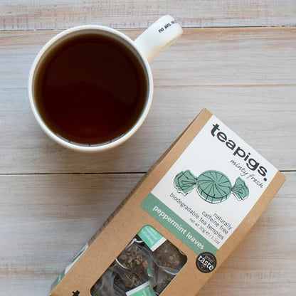 teapigs Peppermint Tea - Caffeine-Free Mint Tea 50 Temples Whole Leaves