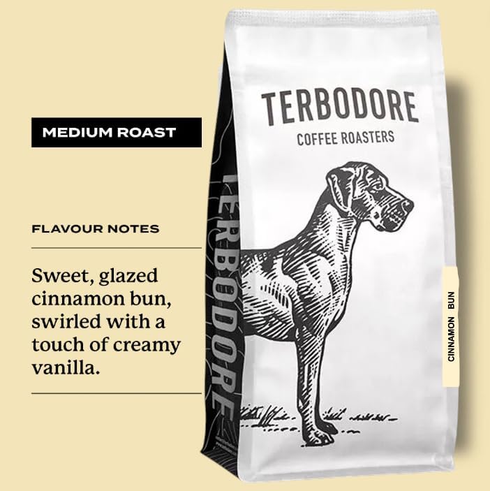 Terbodore Cinnamon Coffee Beans 1kg - Flavoured Whole Beans Medium Roast