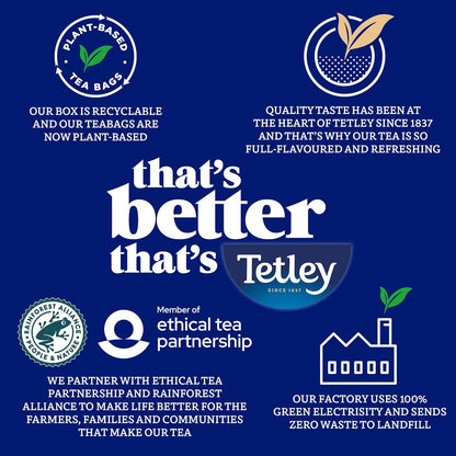 Tetley Original Black Tea Bags in Envelopes 200 - Individually Wrapped Teabags