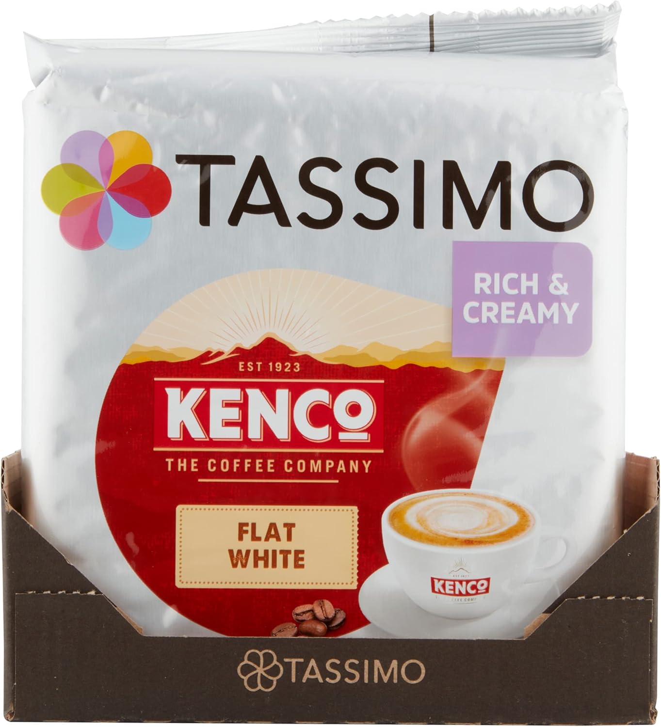 Tassimo Kenco Flat White Coffee Pods x8 (Pack of 5, Total 40 Drinks)