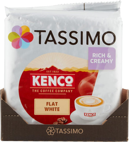 Tassimo Kenco Flat White Coffee Pods x8 (Pack of 5, Total 40 Drinks)