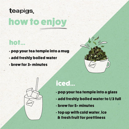 teapigs Chamomile Flowers Tea - Caffeine-Free Whole Flowers 50 Temples