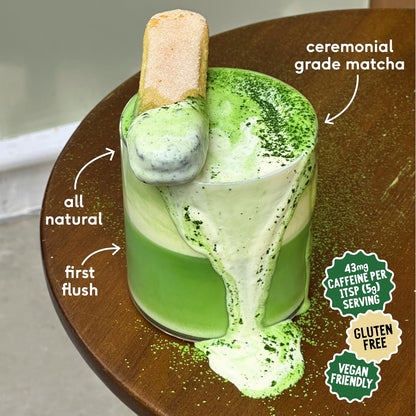Perfect Ted | Vanilla Bean 75g | Ceremonial Grade Latte Powder | Japanese Matcha Tea Powder | Matcha Fuel (30 Servings)