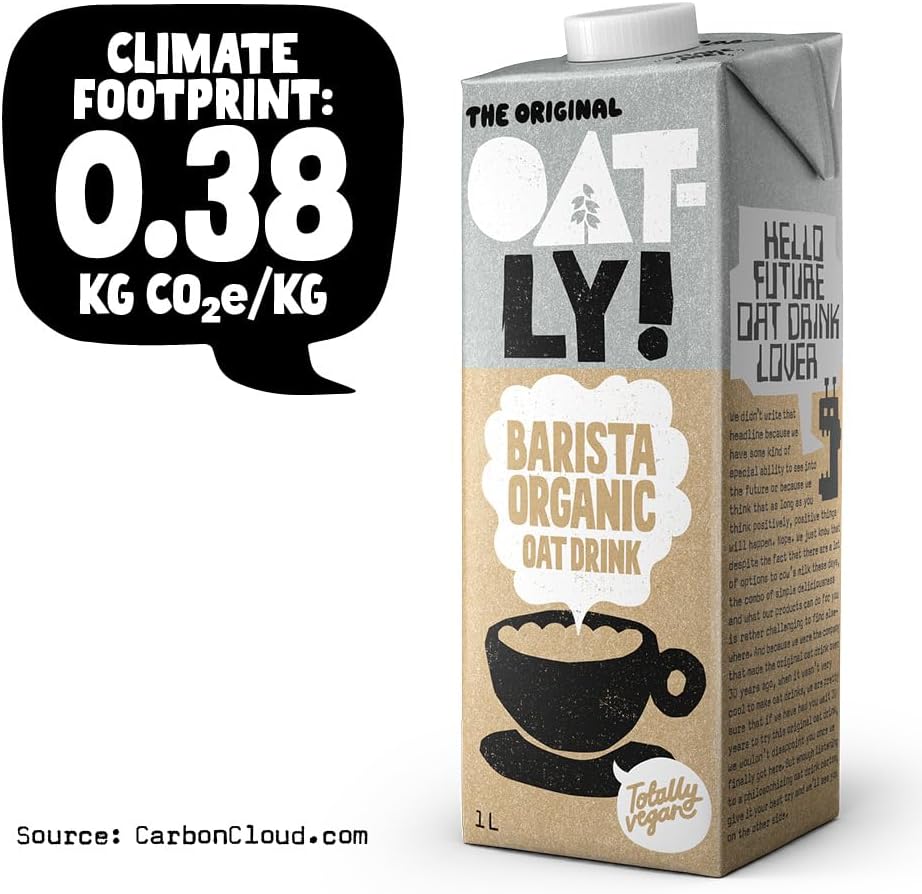 OATLY Organic Barista Oat Drink Long Life 6x1L - Premium Plant-Based Milk Alternative