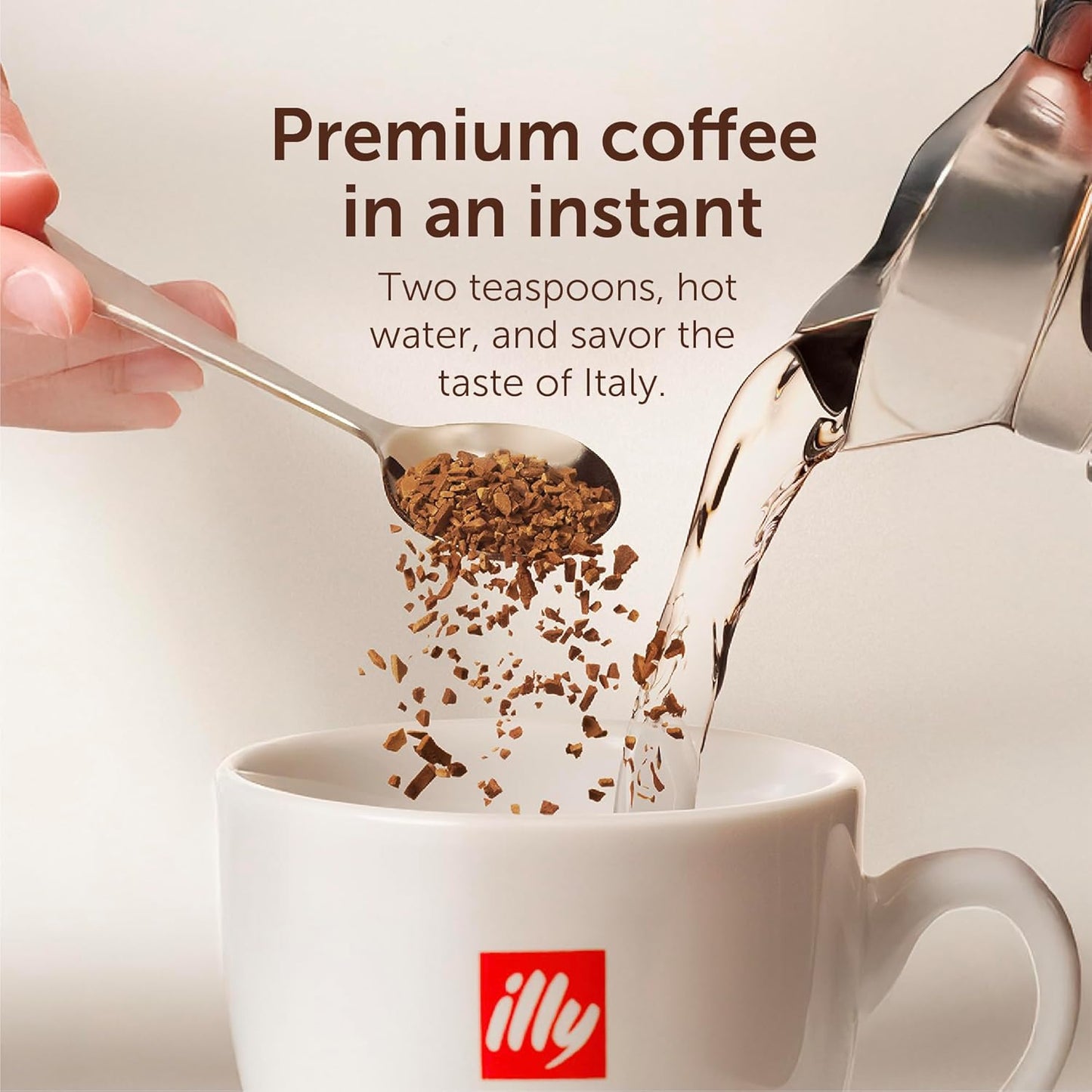 illy Instant Coffee Classico Medium Roast 95g x 6 Pack - 100% Arabica Smooth