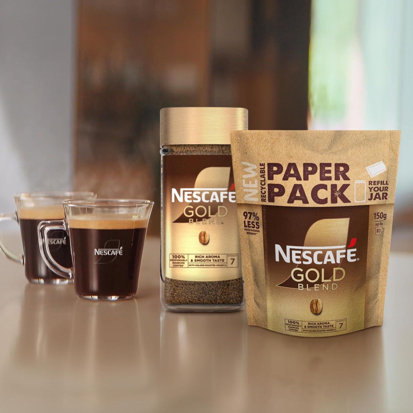 NESCAFÉ Gold Blend Refill 150g - 5 Pack Bundle | 416 Cups Premium Instant Coffee