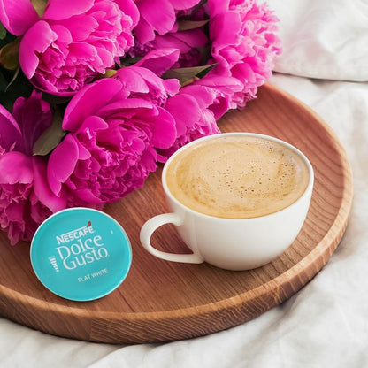 NESCAFÉ DOLCE GUSTO Flat White Coffee Pods 48 - Creamy Milk Coffee Capsules