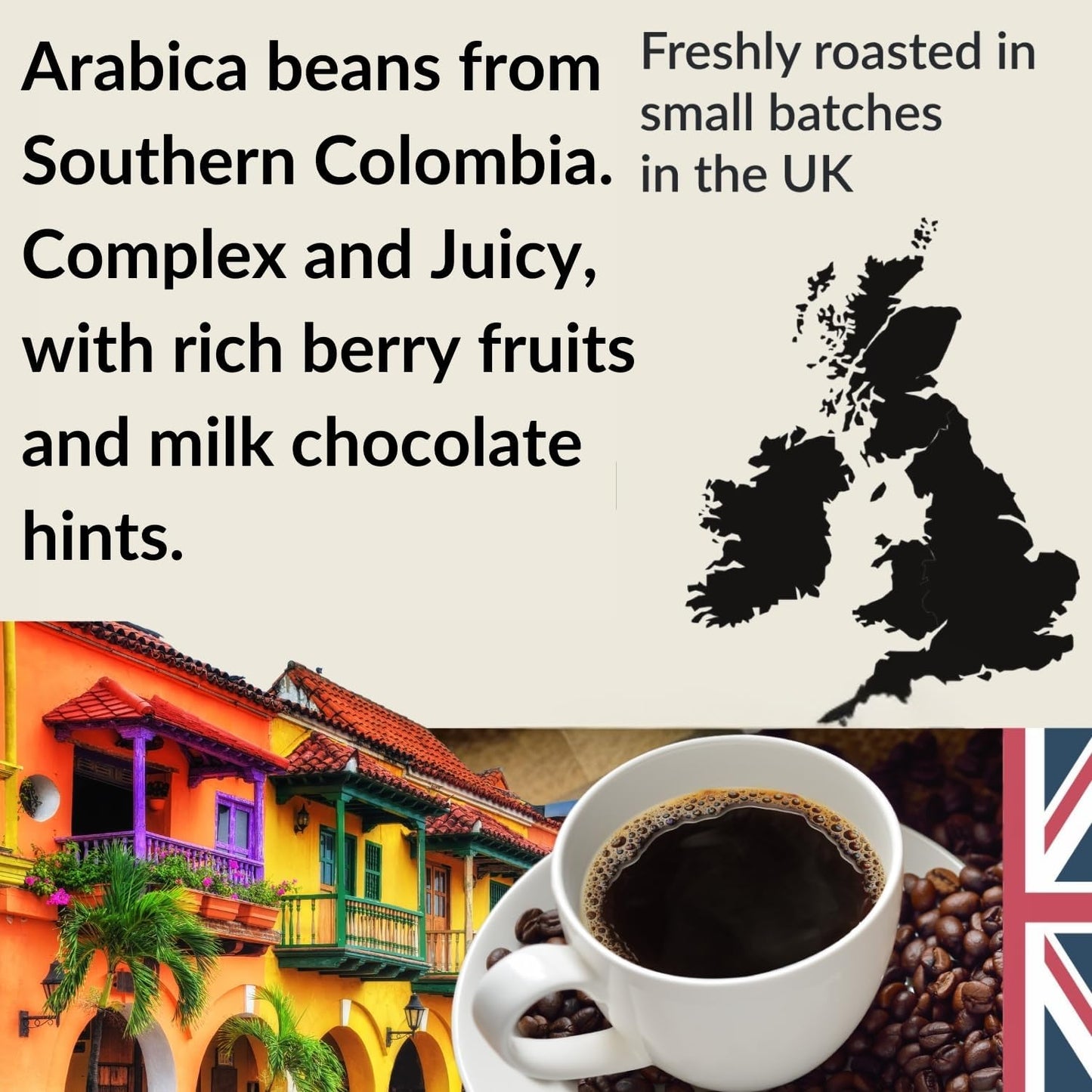 Spiller & Tait Pure Colombian Huila – Coffee Beans 1kg Bag – Top Speciality Columbian Coffee Beans Roasted in the UK – Gourmet Blend for Great Tasting Brew at Home-ExpressCo