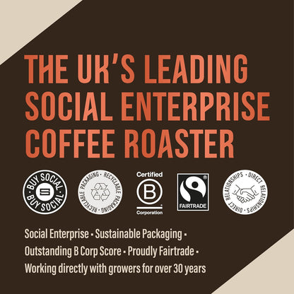 Cafédirect Fairtrade Familia Espresso Ground Coffee 200g - Pack of 6 (1.2kg Total)