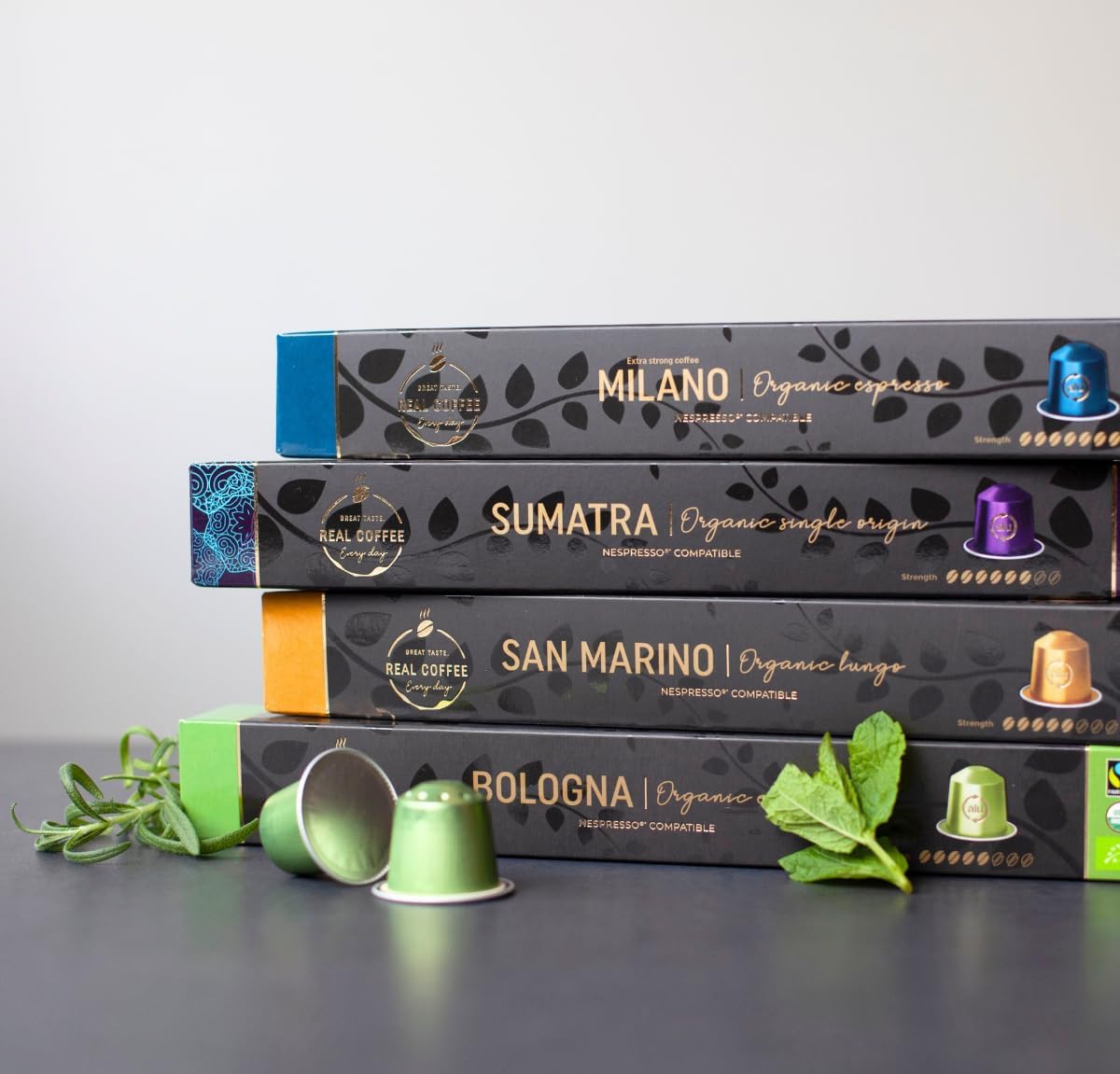 Sumatra Single Origin Organic Coffee | 100 Nespresso Compatible Pods | Dark Roast |