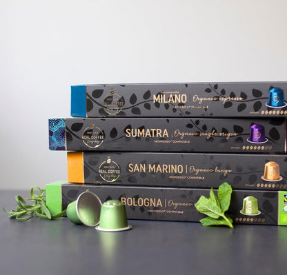 Sumatra Single Origin Organic Coffee | 100 Nespresso Compatible Pods | Dark Roast |