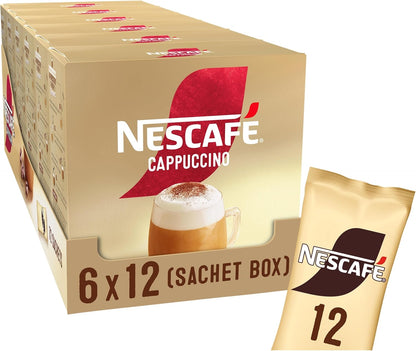 NESCAFÉ Cappuccino Instant Coffee Sachets - 72 x 15.5g (1.1kg)