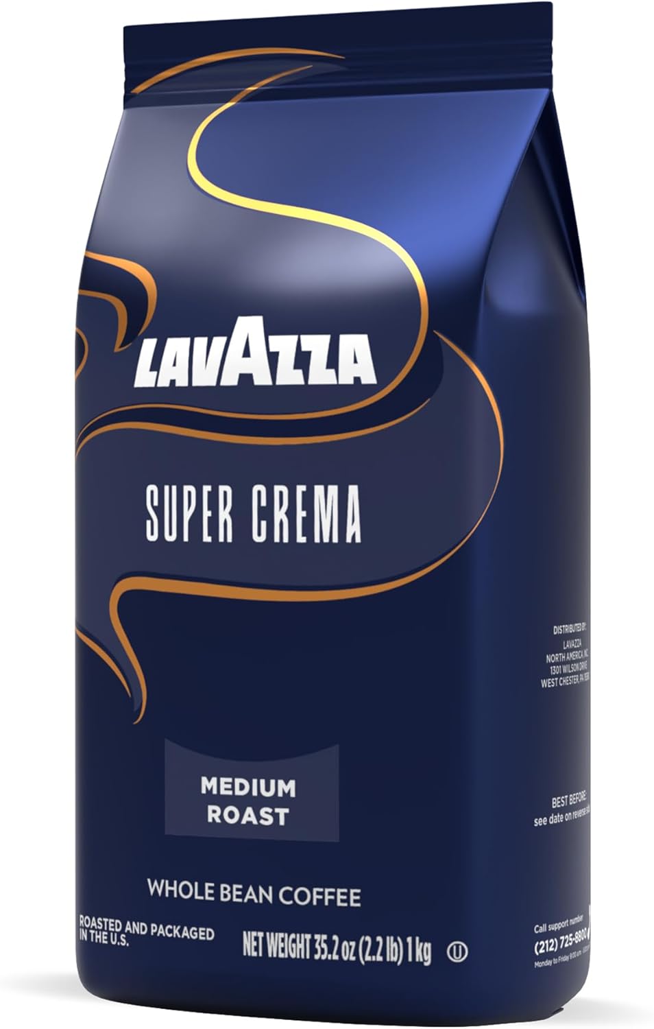 Lavazza Super Crema Whole Coffee Beans - Premium Italian Espresso Blend 1kg