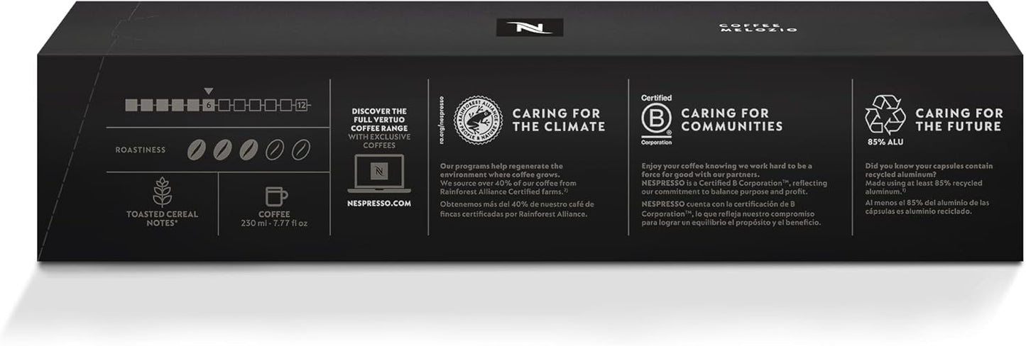 Nespresso Capsules VertuoLine Melozio 30 Count - Medium Roast Coffee Pods