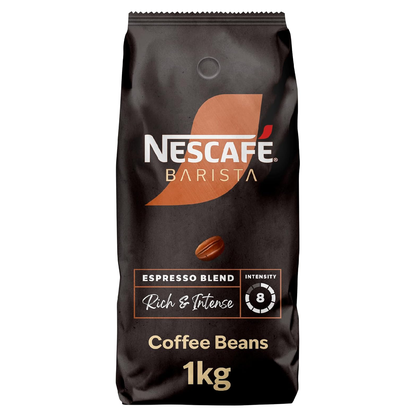 NESCAFÉ BARISTA Espresso Blend Coffee Beans 1kg - Medium Roast 8/10