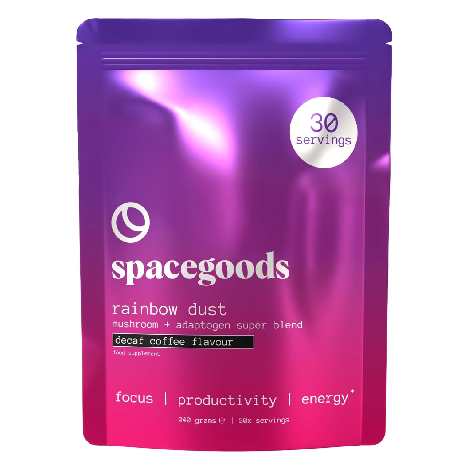 Spacegoods Rainbow Dust 240g Decaf Coffee - Mushroom Coffee with Lions Mane (30 Servings)-ExpressCo