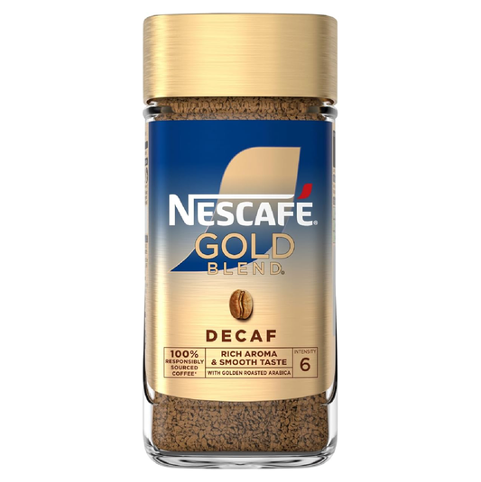 NESCAFÉ Gold Blend Decaf Instant Coffee 190g - Premium Decaffeinated Coffee