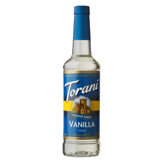 Torani Vanilla Sugar Free Coffee Syrup 750ml - Zero Sugar Vegan Syrup