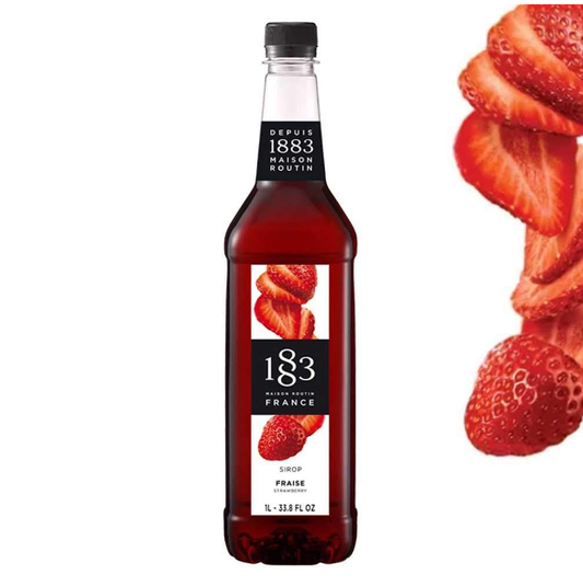 Premium Strawberry Syrup by 1883 Maison Routin - 1L